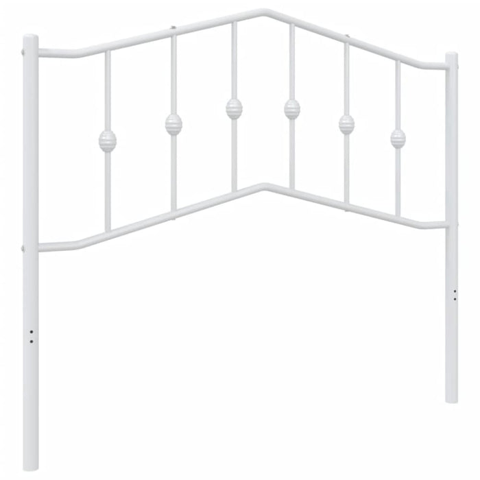 King Single Size Metal Headboard White 107 Cm Titnln