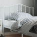 King Single Size Metal Headboard White 107 Cm Titnln