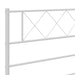 King Single Size Metal Headboard White 107 Cm Tixtpl