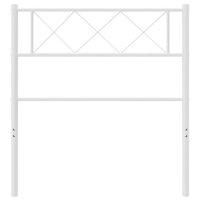 King Single Size Metal Headboard White 107 Cm Tixtpl