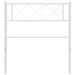King Single Size Metal Headboard White 107 Cm Tixtpl