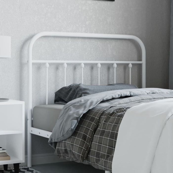 King Single Size Metal Headboard White 107 Cm Tpxlpi