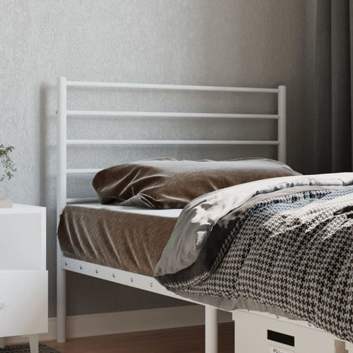 King Single Size Metal Headboard White 107 Cm Tpxtkn