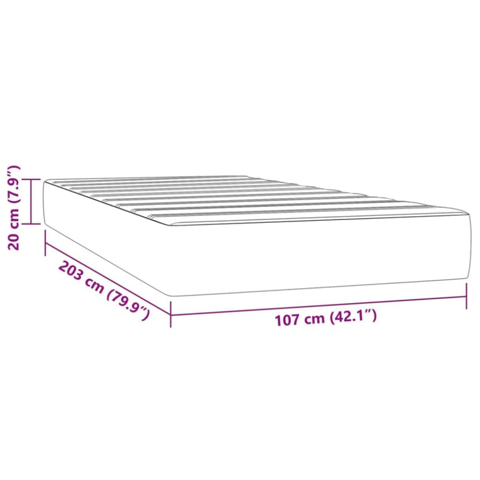 King Single Size Pocket Spring Bed Mattress Black