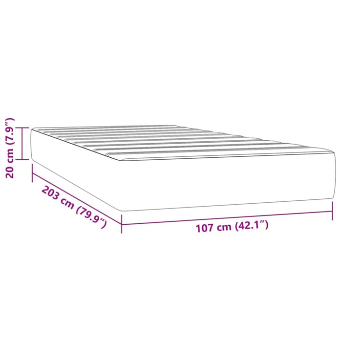 King Single Size Pocket Spring Bed Mattress Black
