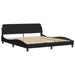 King Size Bed Frame With Headboard Black 183x203 Cm Fabric