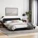 King Size Bed Frame With Headboard Black 183x203 Cm Fabric