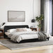King Size Bed Frame With Headboard Black 183x203 Cm Fabric