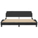 King Size Bed Frame With Headboard Black 183x203 Cm Faux