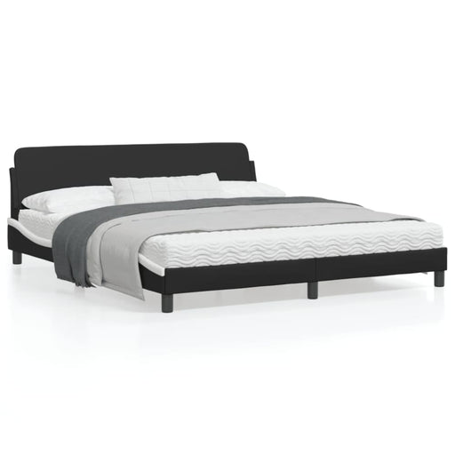 King Size Bed Frame With Headboard Black And White 183x203