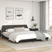King Size Bed Frame With Headboard Black And White 183x203