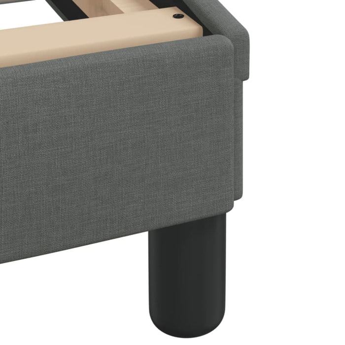 King Size Bed Frame With Headboard Dark Grey 183x203 Cm
