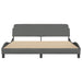 King Size Bed Frame With Headboard Dark Grey 183x203 Cm