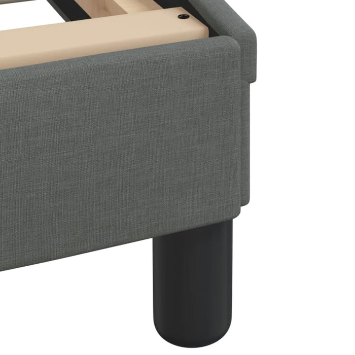 King Size Bed Frame With Headboard Dark Grey 183x203 Cm