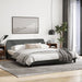 King Size Bed Frame With Headboard Dark Grey 183x203 Cm