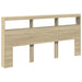 King Size Headboard Cabinet With Led Sonoma Oak 200x17x102