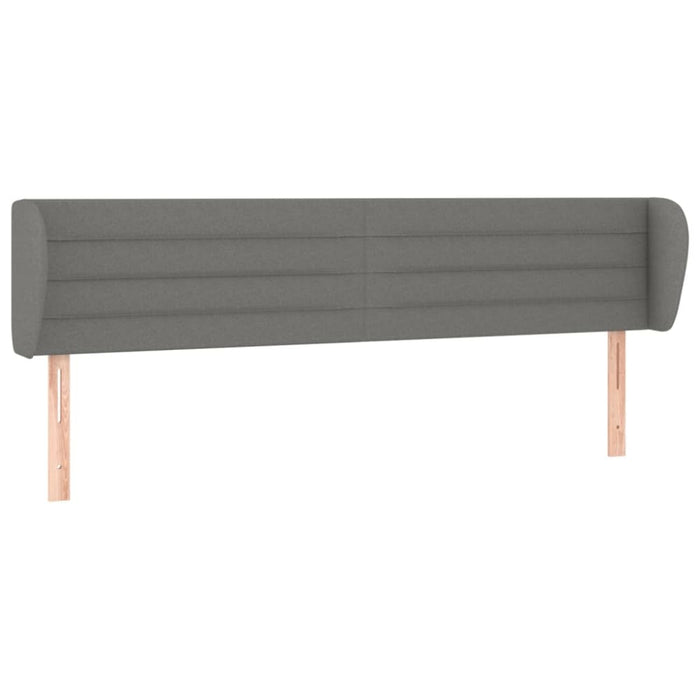 King Size Headboard With Ears Dark Grey 163x23x78/88 Cm