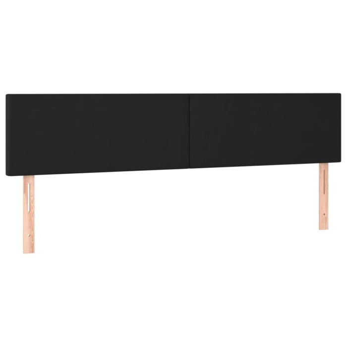 King Size Led Headboard Black 200x5x78/88 Cm Faux Leather