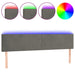 King Size Led Headboard Dark Grey 200x5x78/88 Cm Velvet