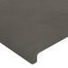 King Size Led Headboard Dark Grey 200x5x78/88 Cm Velvet