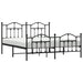 King Size Metal Bed Frame with Headboard and Footboard