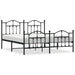 King Size Metal Bed Frame with Headboard and Footboard