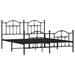 King Size Metal Bed Frame with Headboard and Footboard