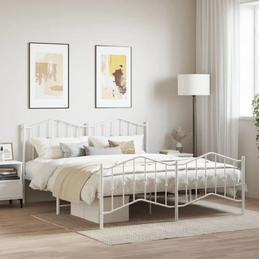 King Size Metal Bed Frame with Headboard
