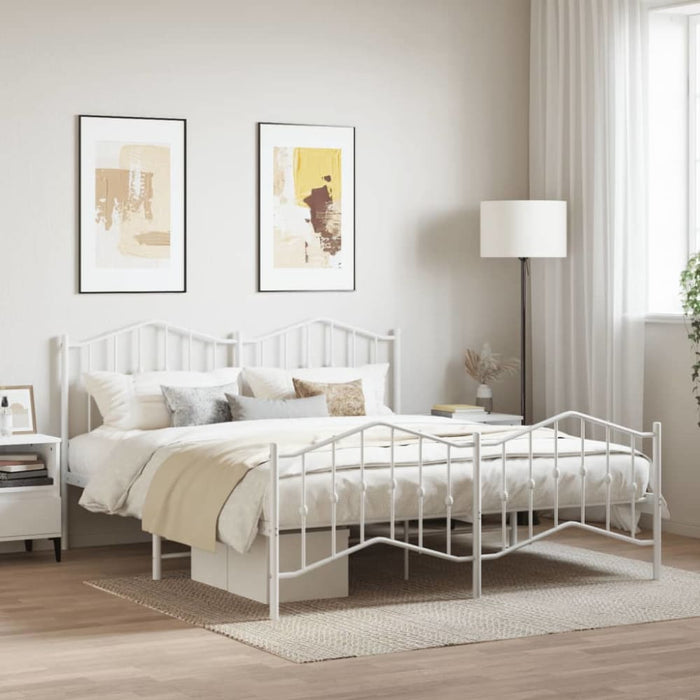King Size Metal Bed Frame with Headboard