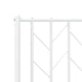 King Size Metal Bed Frame With Headboard White 183x203 Cm