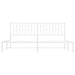 King Size Metal Bed Frame With Headboard White 183x203 Cm