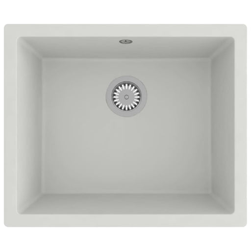 Kitchen Sink with Overflow Hole White Granite Opobbt