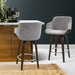 2x Kitchen Bar Stools Wooden Stool Chairs Swivel Velvet