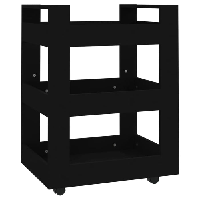 Kitchen Trolley Black 60x45x80 Cm Engineered Wood Nolnoi