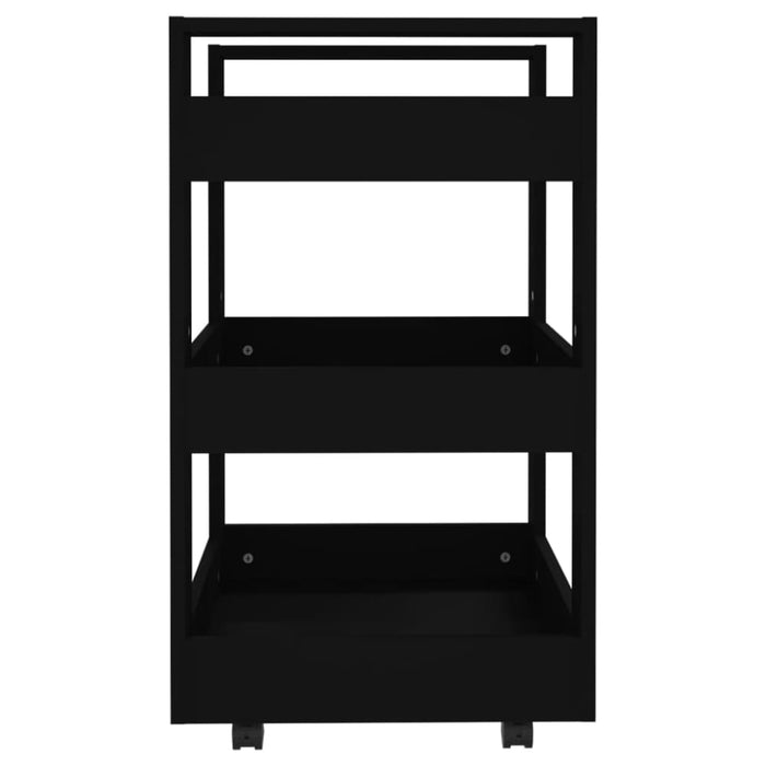 Kitchen Trolley Black 60x45x80 Cm Engineered Wood Nolnoi