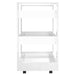 Kitchen Trolley Glossy Look White 60x45x80 Cm Engineered