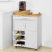 Kitchen Trolley with Wine Racks Portable Workbench
