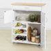 Kitchen Trolley with Wine Racks Portable Workbench
