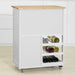 Kitchen Trolley with Wine Racks Portable Workbench