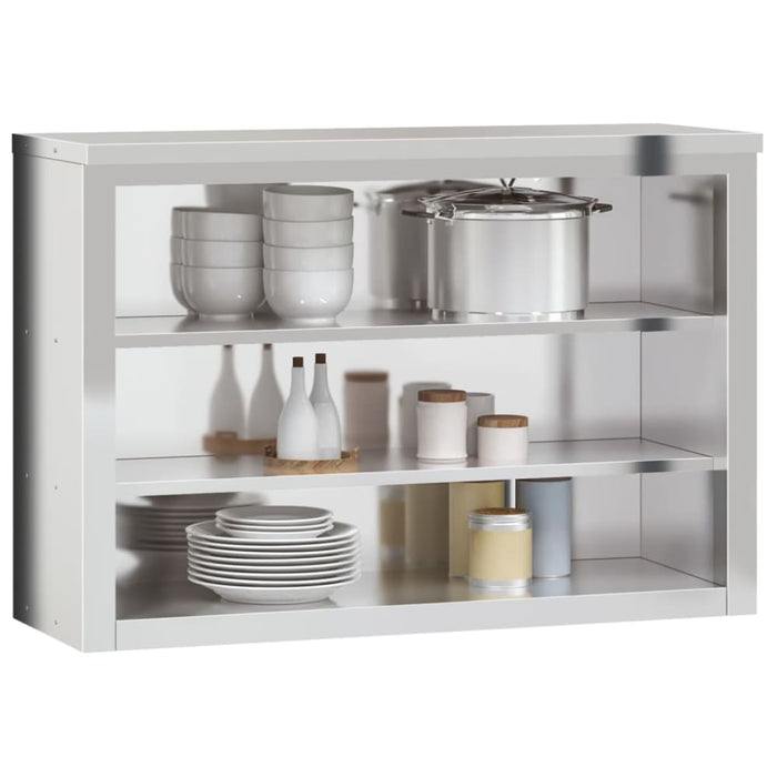 Kitchen Wall Cabinet with Shelves Stainless Steel Tilaai