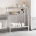 Kitchen Work Table With Overshelf 110x55x120 Cm Stainless