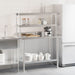Kitchen Work Table With Overshelf 110x55x150 Cm Stainless