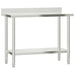 Kitchen Work Table With Overshelf 110x55x150 Cm Stainless