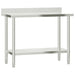 Kitchen Work Table With Overshelf 110x55x150 Cm Stainless