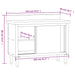 Kitchen Work Table with Sliding Doors Stainless Steel Tilaao