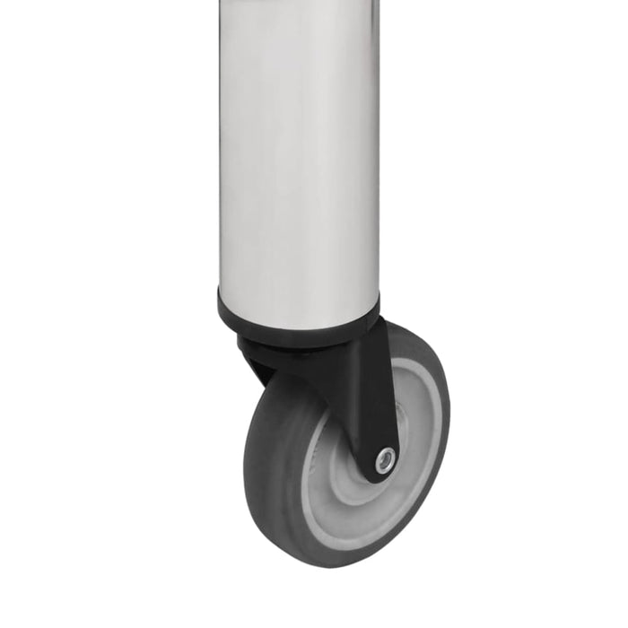 Kitchen Work Table with Wheels 100x60x85 Cm Stainless Steel