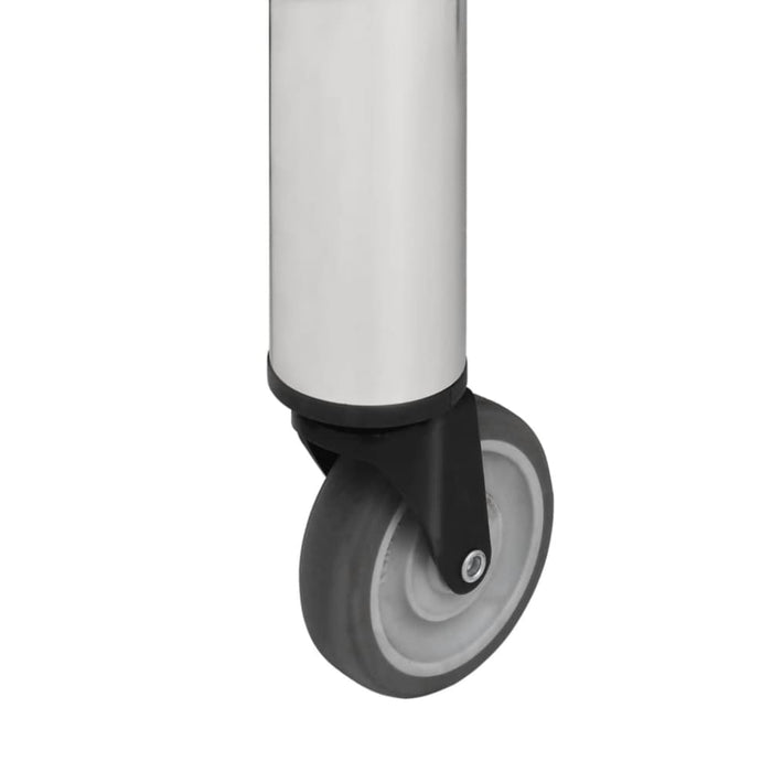 Kitchen Work Table With Wheels 80x60x85 Cm Stainless Steel