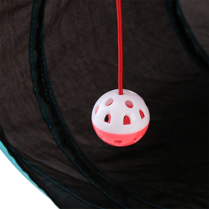 Pet Cat Kitten Puppy 4-way Tunnel Play Toy Foldable Funny