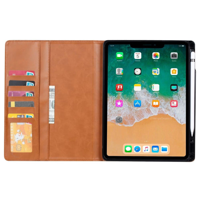 Knead Skin Texture Flip Leather Smart Tablet Case For Ipad