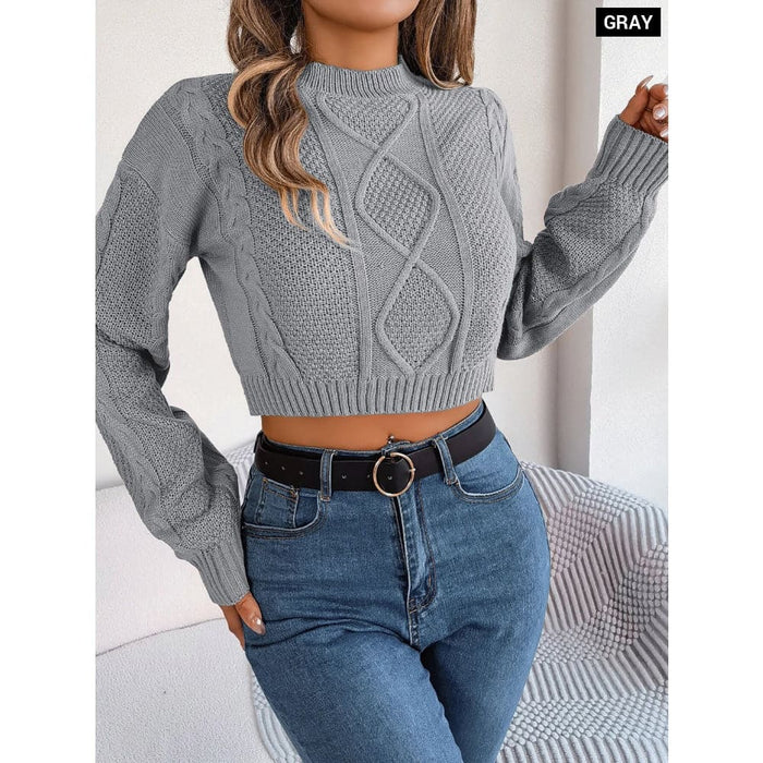 Knit Crop Sweater for Women